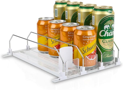 Drinking Pusher Propeller-Automatic Pusher Glide, Fridge Bottle Rack Drink Organizer