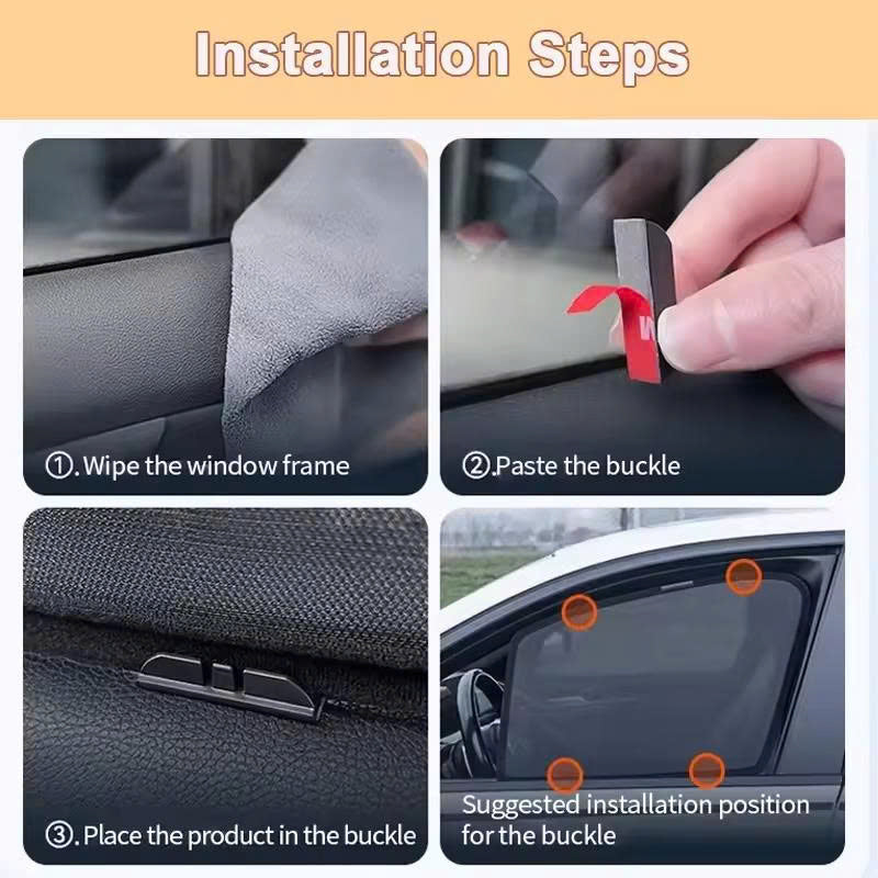 2025 AutoGearUsa Custom Car Side Magnetic Window Sunshade Curtain