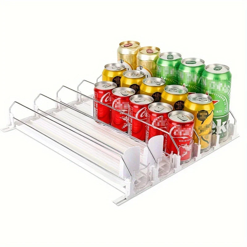 Drinking Pusher Propeller-Automatic Pusher Glide, Fridge Bottle Rack Drink Organizer