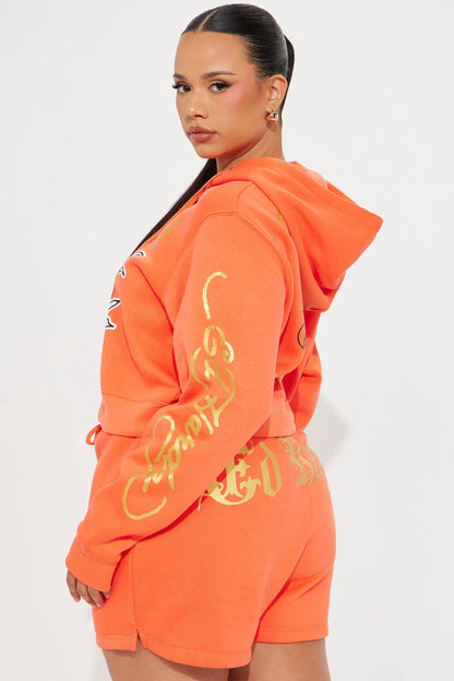 Ed Hardy Heart Tattoo Front Hoodie - Peach