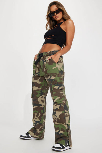 Big Moves Camo Cargo Pant - Olive/combo