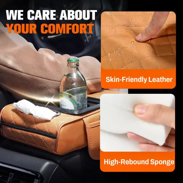 2026 AutoGearUsa 💥LAST DAY 50% OFF💥Multi-Purpose Car Console Storage Bag with Armrest Pad