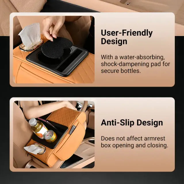 2026 AutoGearUsa 💥LAST DAY 50% OFF💥Multi-Purpose Car Console Storage Bag with Armrest Pad